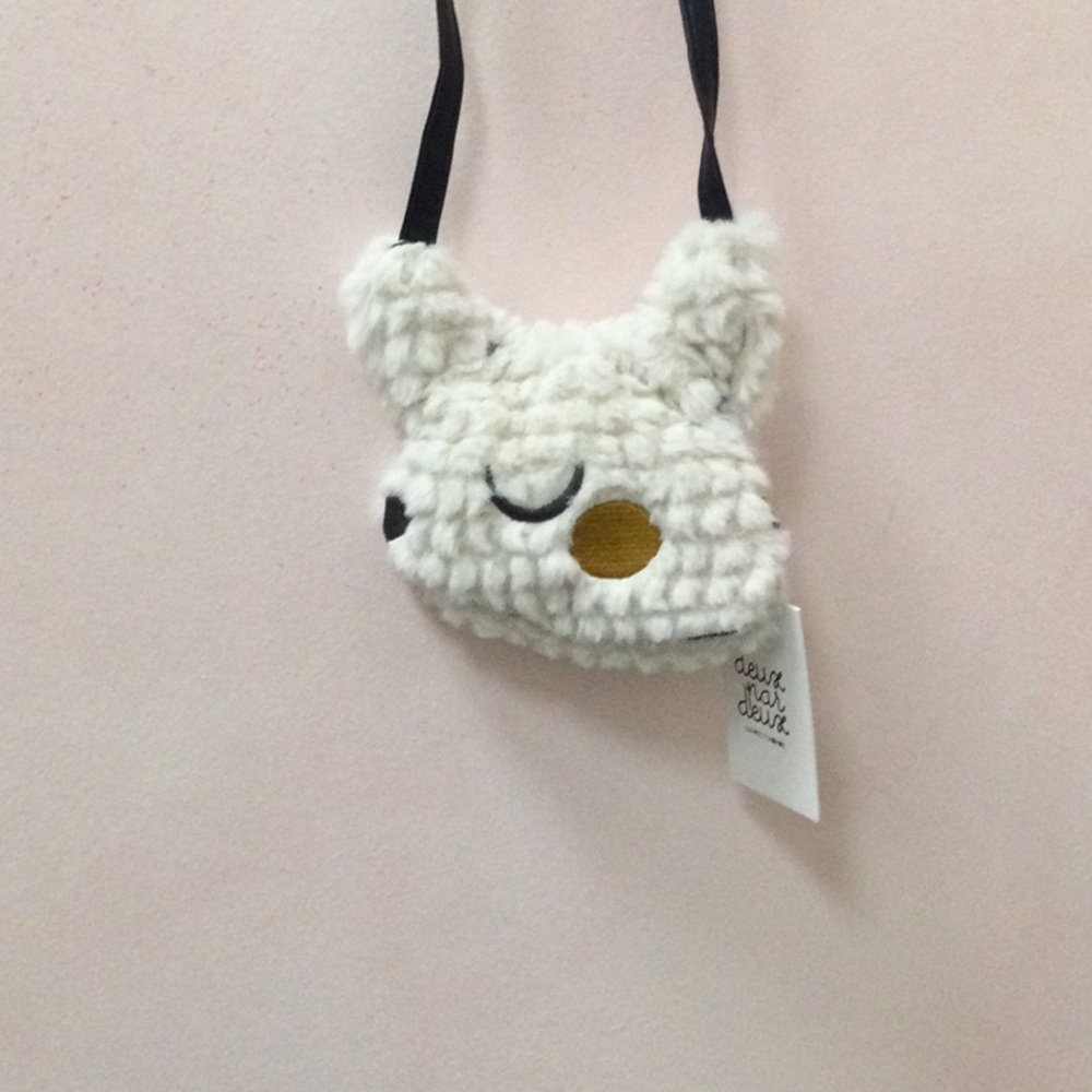 Kids Plush White Llama Crossbody Bag - Unbranded